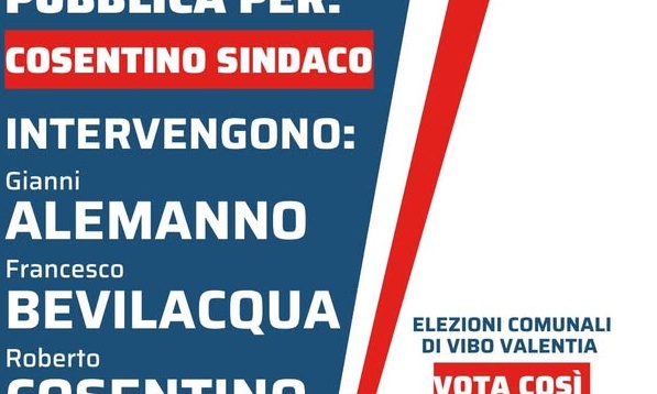 Per Cosentino sindaco.