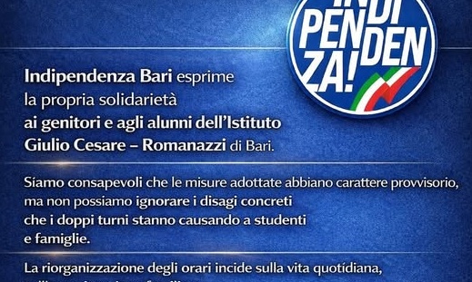 Indipendenza Bari esprime solidarietà al Giulio Cesare – Romanazzi