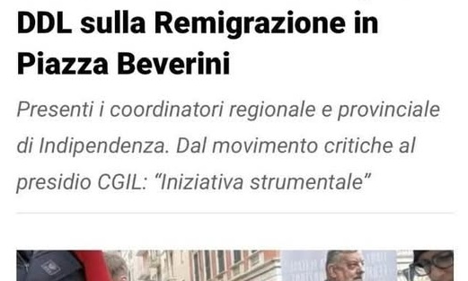 Raccolta firme in Liguria. Remigrazione!